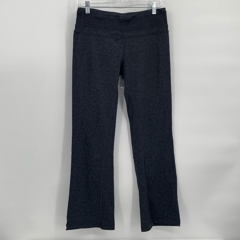 Prana Olympia Pant Women's Charcoal Gray Yoga Flare Medium Short Inseam Petite